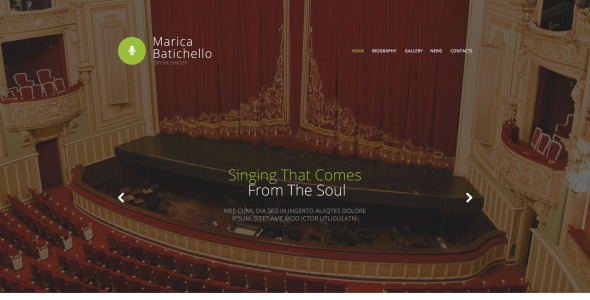 Opera Singer Website Template Opera Singer Website Template