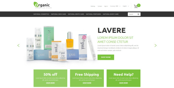 тема prestashop органические товары