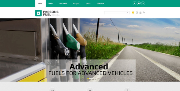 шаблон веб-сайта parsons fuel