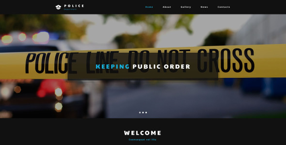шаблон веб-сайта полицейского подразделения