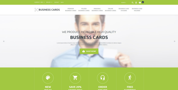 тема магазина визитных карточек prestashop