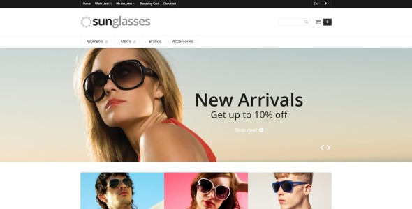 очки для глаз отзывчивый шаблон opencart