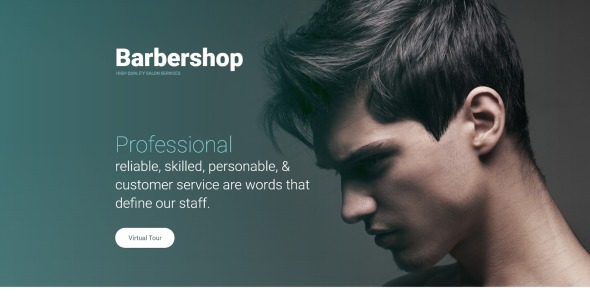 отзывчивый шаблон целевой страницы парикмахерской