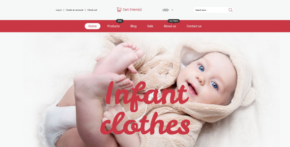 магазин детской одежды shopify тема