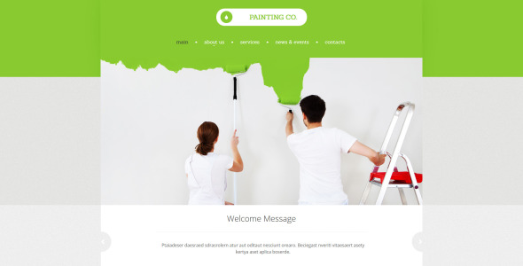 painting company responsive moto cms 3 template