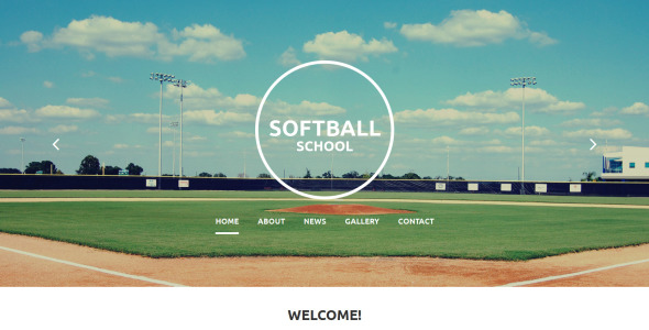 шаблон сайта школы софтбола