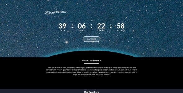 адаптивный шаблон целевой страницы ufo