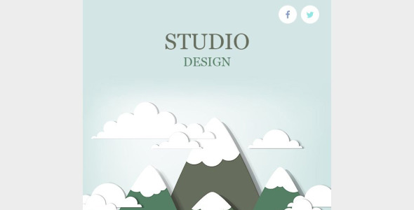 дизайн студия адаптивный шаблон информационного бюллетеня