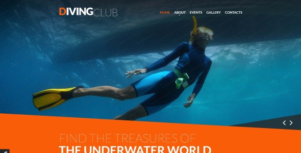 дайвинг отзывчивый шаблон сайта