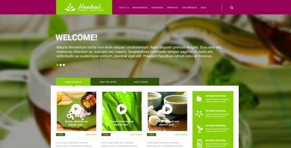 herbal responsive wordpress theme