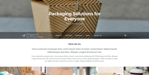 шаблон веб-сайта промышленной упаковки