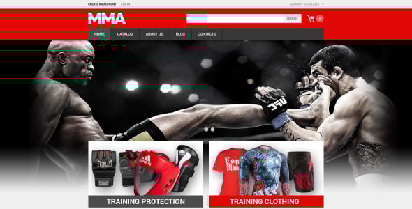 шаблон боевого искусства virtuemart