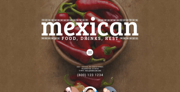 мексиканская еда wordpress тема