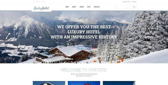 отель многоцелевой современный wordpress элементор тема
