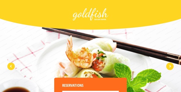 отзывчивый шаблон целевой страницы ресторана морепродуктов