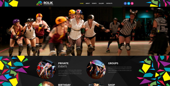 шаблон сайта конькобежного центра