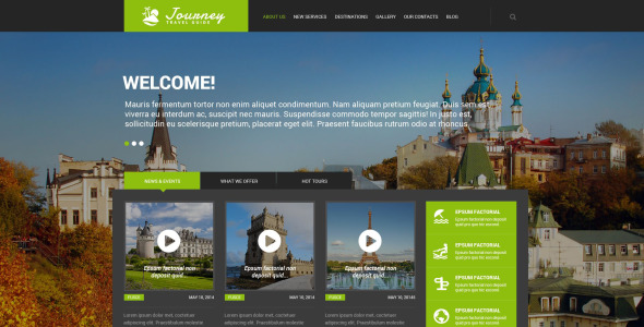 путеводитель отзывчивый wordpress тема