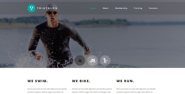 шаблон сайта клуба триатлона