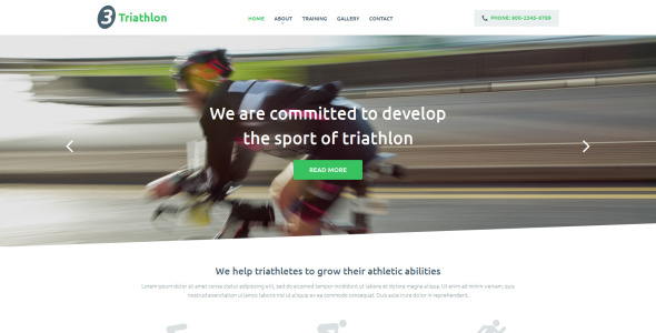 шаблон сайта клуба триатлона