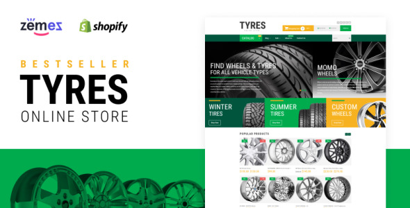 колеса и шины shopify тема