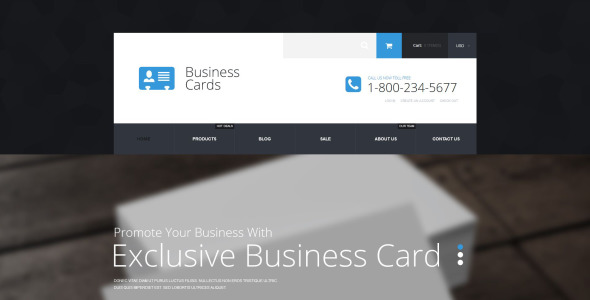 тема магазина визитных карточек shopify