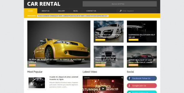 прокат автомобилей wordpress тема