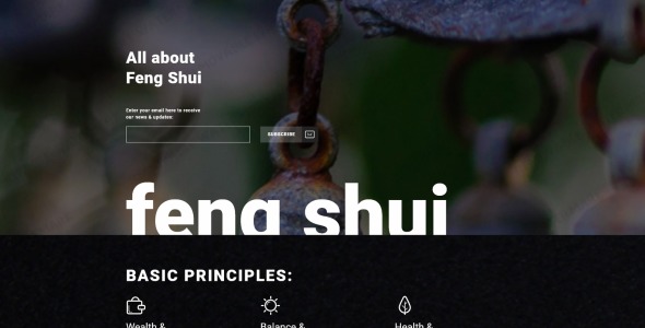 фэн-шуй отзывчивый шаблон целевой страницы
