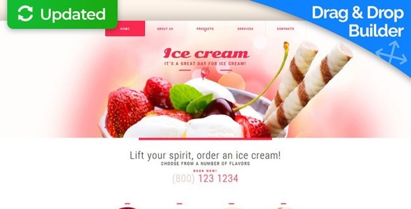 шаблон ice cream moto cms 3
