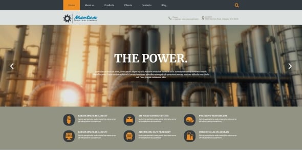 шаблон промышленной компании joomla