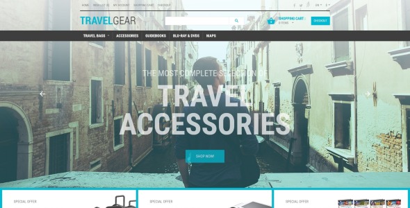 шаблон opencart магазина journey essentials store