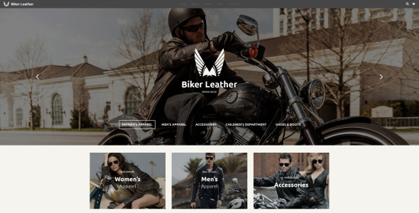 шаблон сайта магазина кожаной одежды
