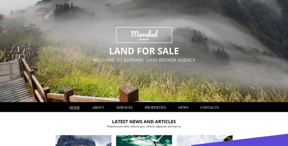 шаблон land brokers moto cms 3