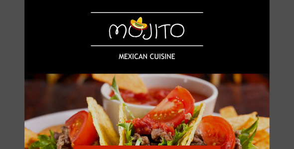 отзывчивый шаблон информационного бюллетеня мексиканского ресторана