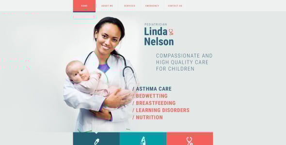 отзывчивый шаблон сайта педиатра