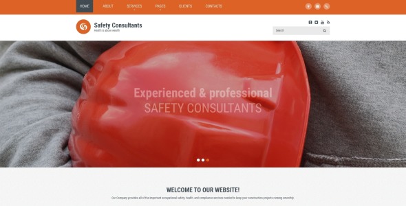 безопасность отзывчивый чистый html шаблон сайта