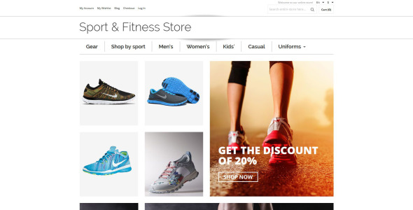 спортивный магазин magento theme