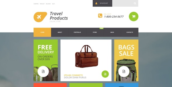 тема магазина туристических товаров woocommerce