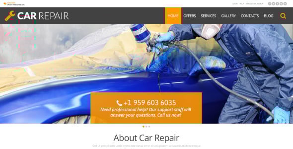 ремонт автомобилей wordpress тема
