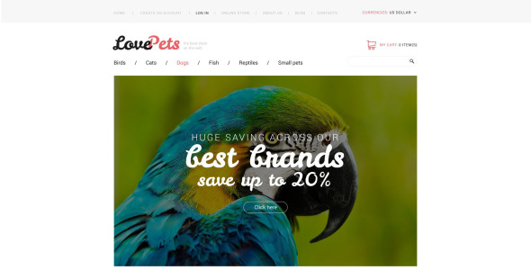 шаблон love pets virtuemart