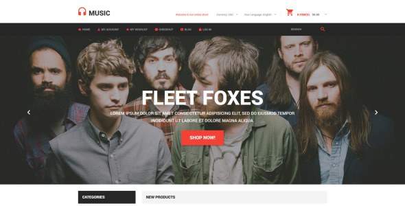 музыкальный магазин magento theme