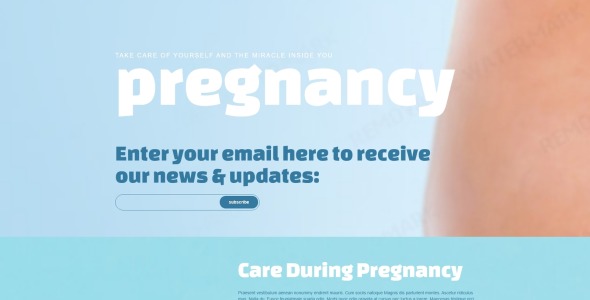 адаптивный шаблон целевой страницы для беременных