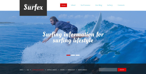 серфинг адаптивный шаблон drupal