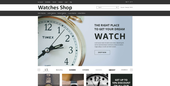 часы магазин magento тема