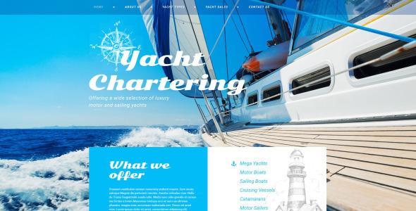 адаптивный шаблон сайта для яхтинга