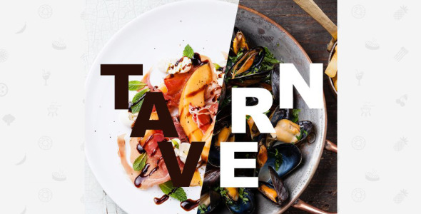 отзывчивый шаблон информационного бюллетеня кафе и ресторанов