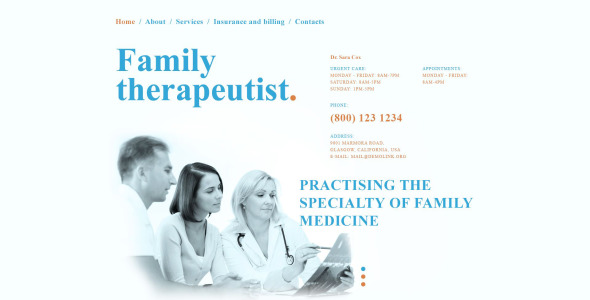 доктор отзывчивый шаблон сайта