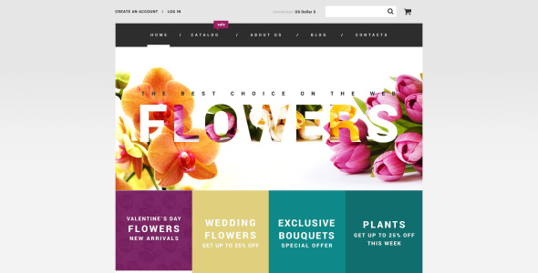 шаблон flowers virtuemart