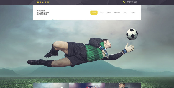 футбольный адаптивный шаблон сайта