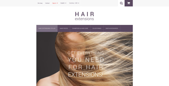 наращивание волос тема prestashop