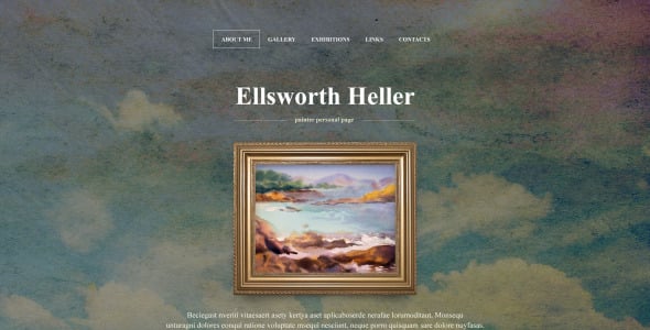 шаблон личной страницы muse